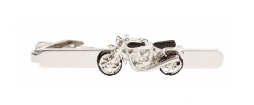 Silver Motorbike Tie Clip