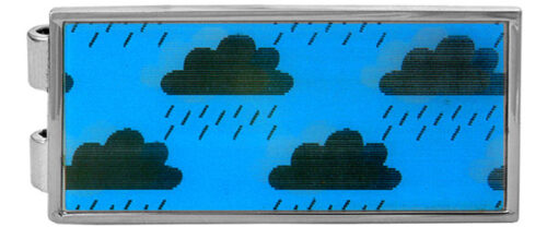 Moving Lenticular Cloud/Rainy Day (Hologram) Money Clip
