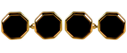 hexagon black gold