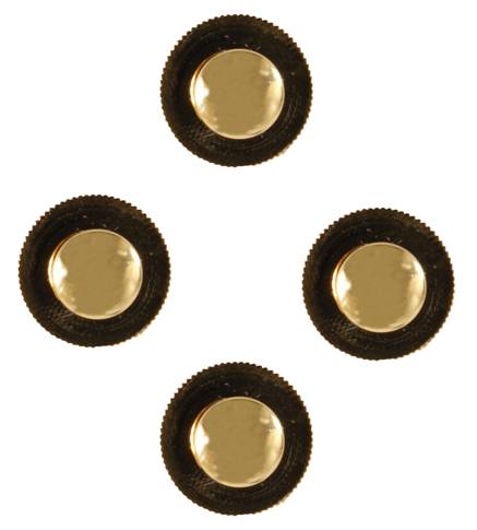 Set of 4 - Plain Gold Plate Round Dress Studs