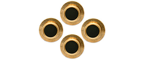 gold and black round cufflinks