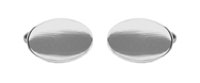 oval silver cufflinks