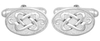 celtic oval patterned cufflinks