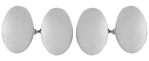 Oval Silver Cufflinks
