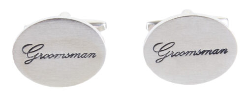 Groomsman Oval Wedding Cufflinks