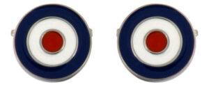 Circular Mod or RAF symbol cufflinks