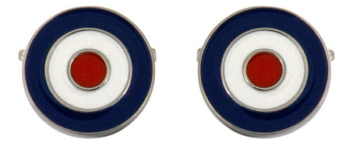 Circular Mod or RAF symbol cufflinks