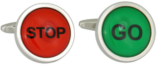 Red Stop & Green Go symbol Cufflinks