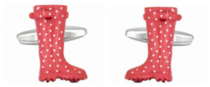 Red Wellington Boots Shaped Cufflinks