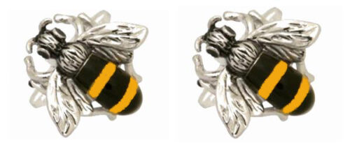 Bee shaped silver Cufflinks