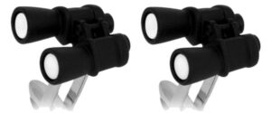 Binoculars Rhodium Plated Cufflinks