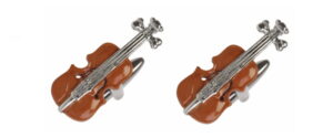 Silver Violin Cufflinks