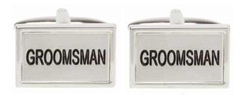 Silver Groomsman Wedding Cufflinks