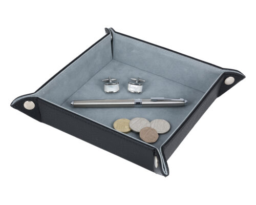 Accessory Valet Tray - Black Leatherette