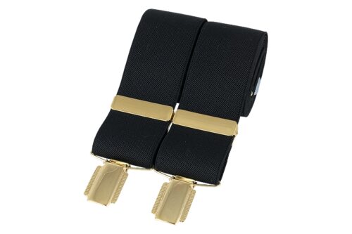 Mens Black and Gold Braces