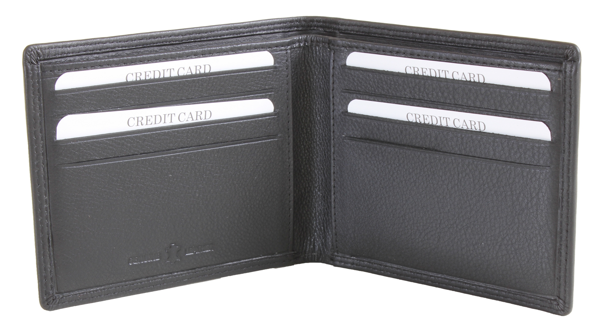 Brown Leather Classic Billfold Wallet RFID lined 8 Card Slots - Dalaco