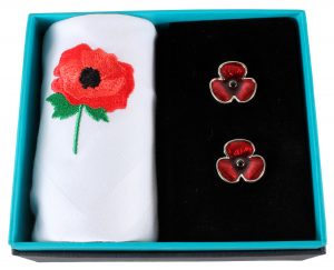 Poppy Handkerchief & Cufflink Set