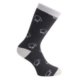 Sheep Socks - Black & Grey Combed Cotton