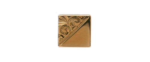 Square Engraved Gold Plated Tie Tac