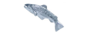 Mens Silver Salmon Fish Tie Pin