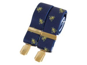 Bee Navy 35mm Gold Clip Braces