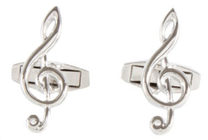 Music Note Engravable Back Cufflinks