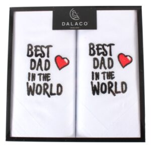 Best Dad in the World Embroidered Handkerchiefs