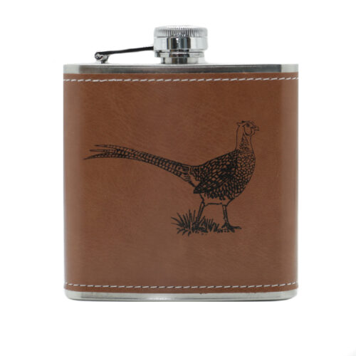 Hip Flask Pheasant Design