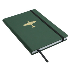 Spitfire Embossed Lined A5 Notebook Green